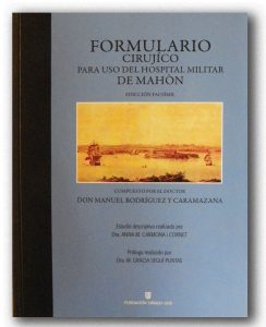 Formulario cirujíco para uso del Hospital Militar de Mahón